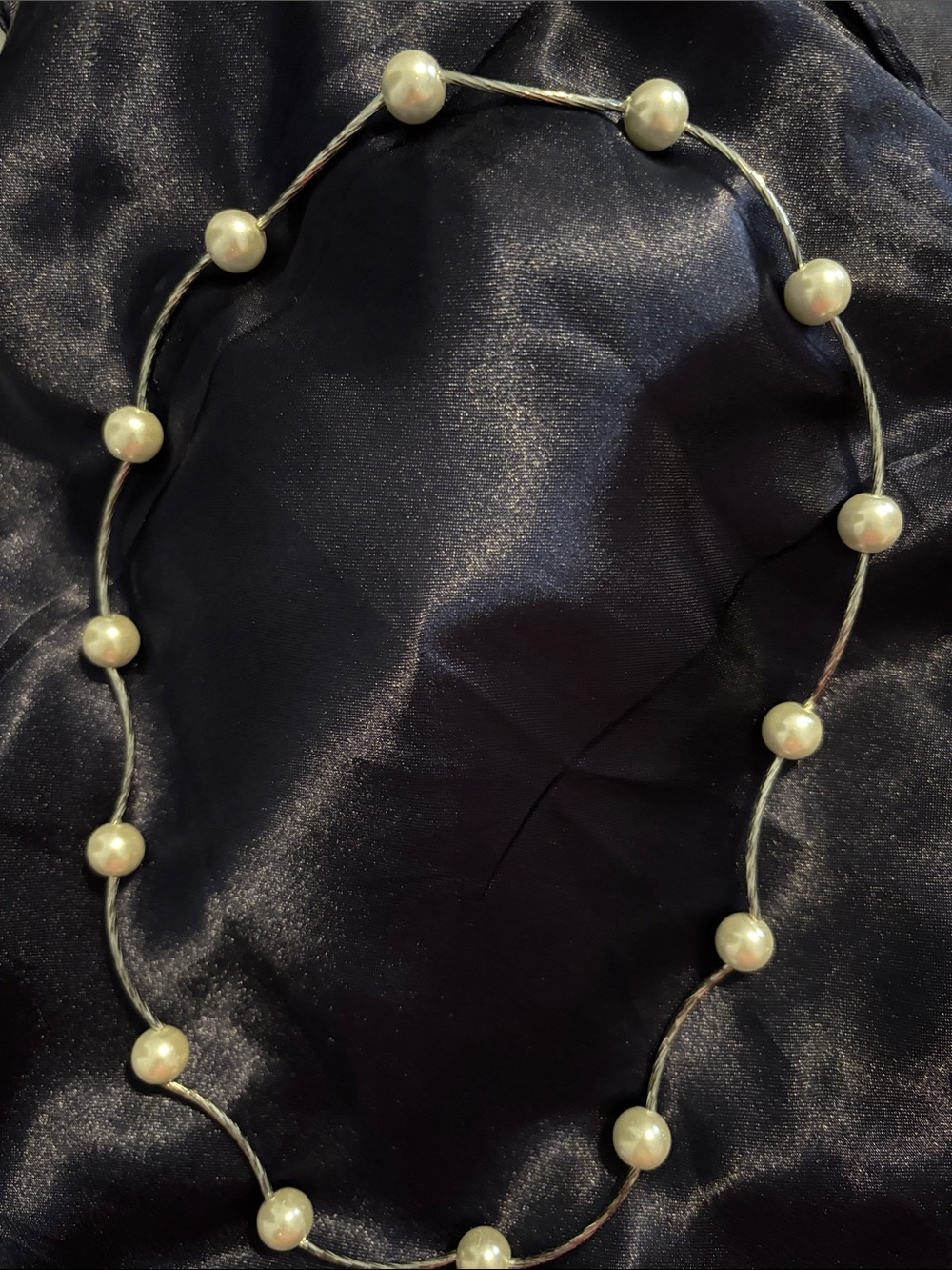 Great Bridesmaids gifts. 
Classic White Pearl Station Necklace Gold-Tone Cord